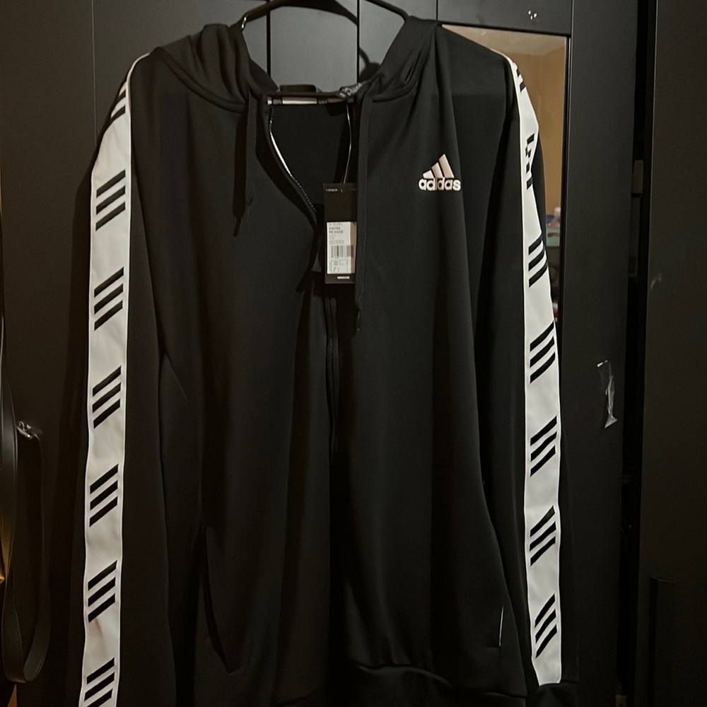 Mens xl Adidas zip up hoodie black